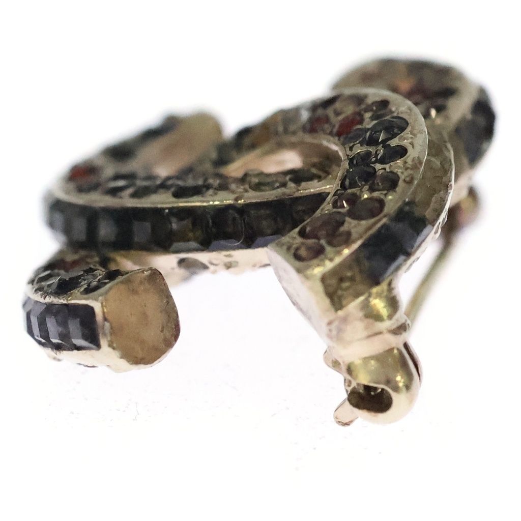 Chanel Mark Rhinestone Brooch Pin Badge Gold — view 4