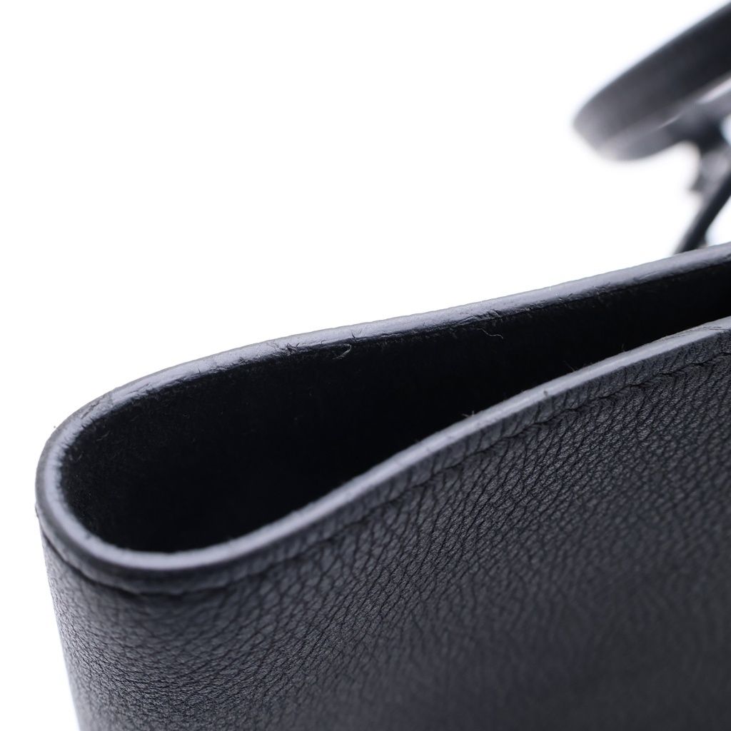 Louis Vuitton Lockme Cabas Tote Bag Black Leather Silver — view 6