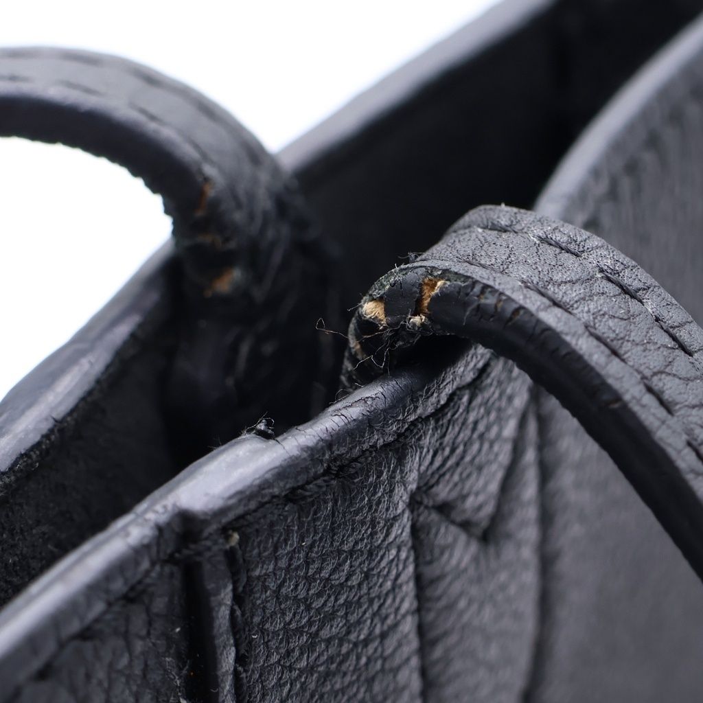 Louis Vuitton Lockme Cabas Tote Bag Black Leather Silver — view 7