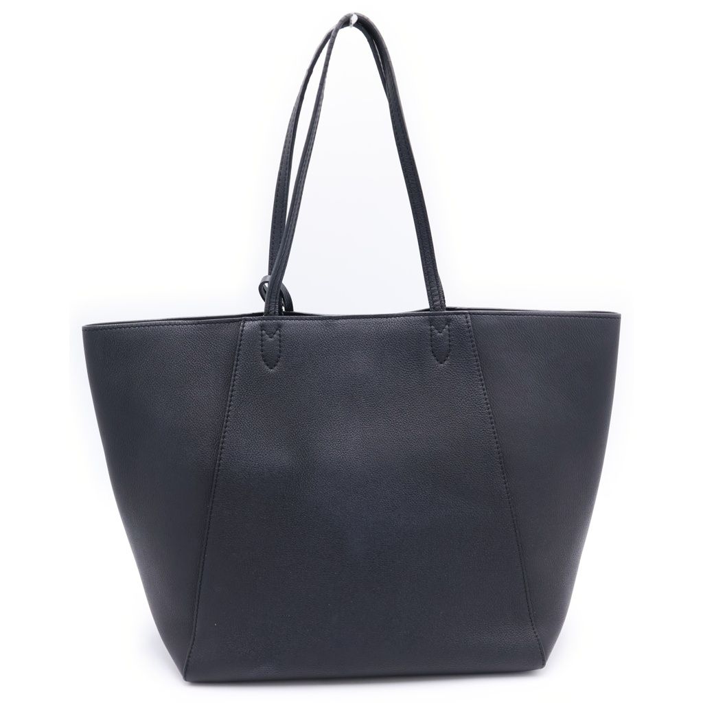 Louis Vuitton Lockme Cabas Tote Bag Black Leather Silver — view 2