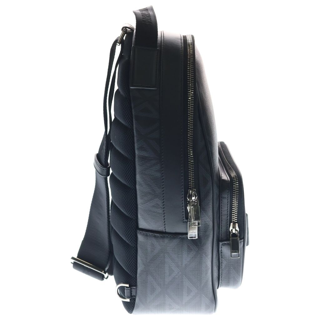 Dior Rider CD Diamond Mini Sling Bag Black Canvas Silver — view 3