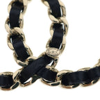 Chanel Coco Brooch CC Logo Leather Black Gold — view 5