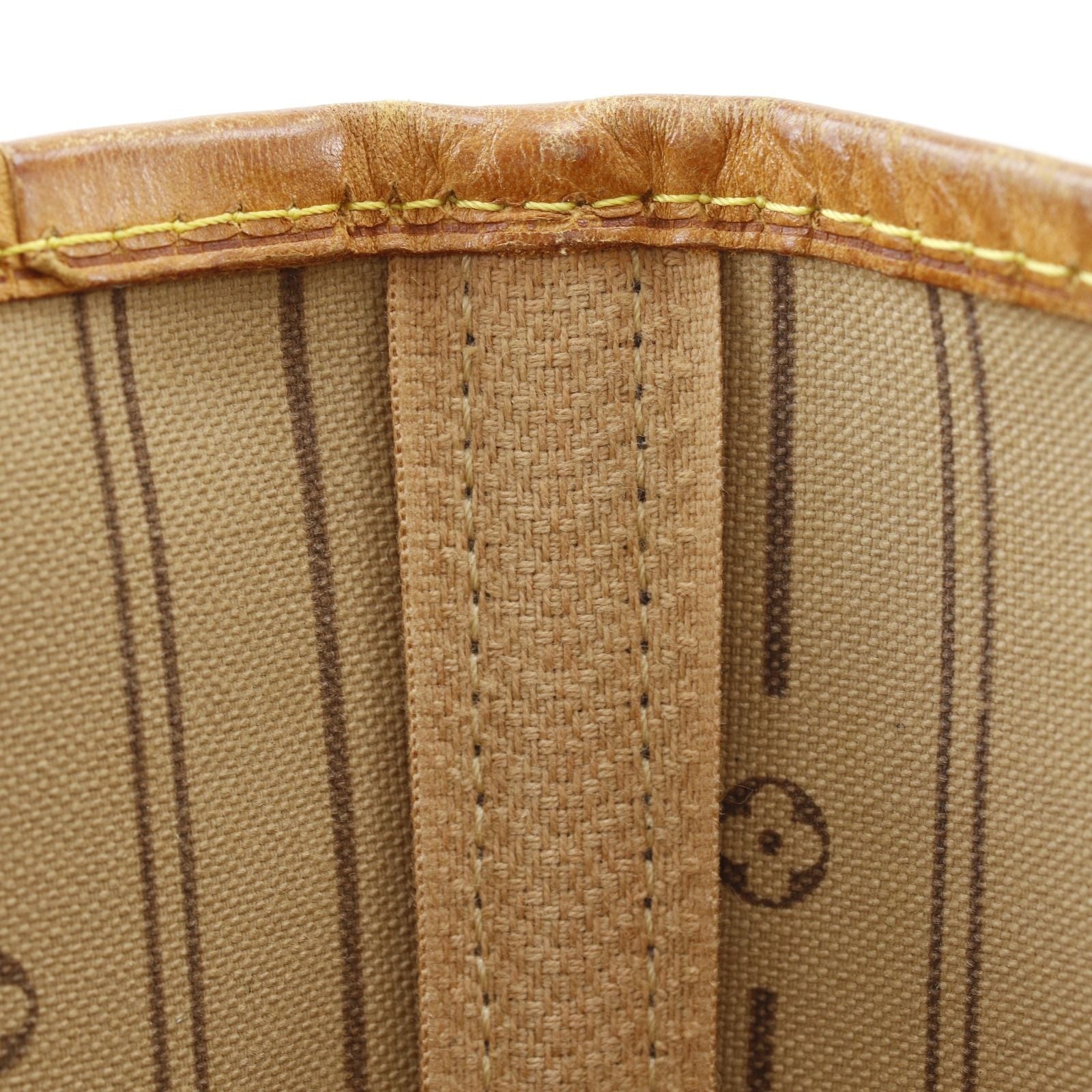 Louis Vuitton Neverfull MM Monogram Canvas Brown Tote Bag — view 8