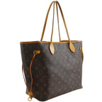 Louis Vuitton Neverfull MM Monogram Canvas Brown Tote Bag — view 3
