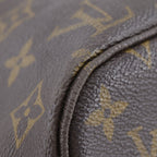 Louis Vuitton Neverfull MM Monogram Canvas Brown Tote Bag — view 4