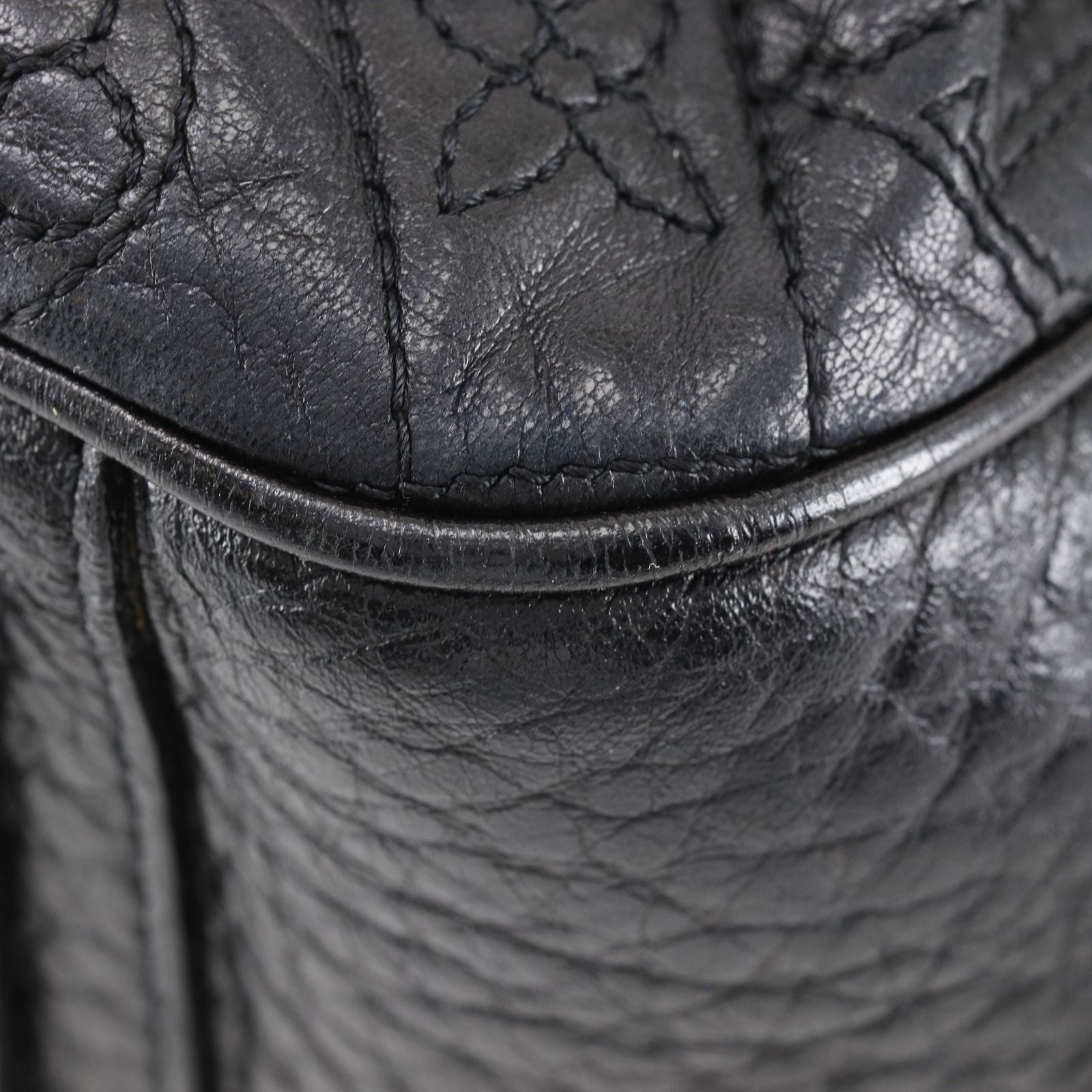 Louis Vuitton Mitzi Monogram Vienna Lambskin Noir Black Handbag — view 4