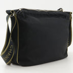 Chanel Sports Line Nylon Canvas Black Khaki Shoulder Bag — view 3