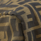 Fendi Zucca Folding Nylon Canvas Brown Boston Bag — view 4
