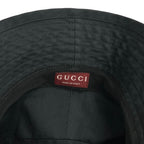 Gucci Bucket Hat Logo Embroidery M 58 Black — view 5