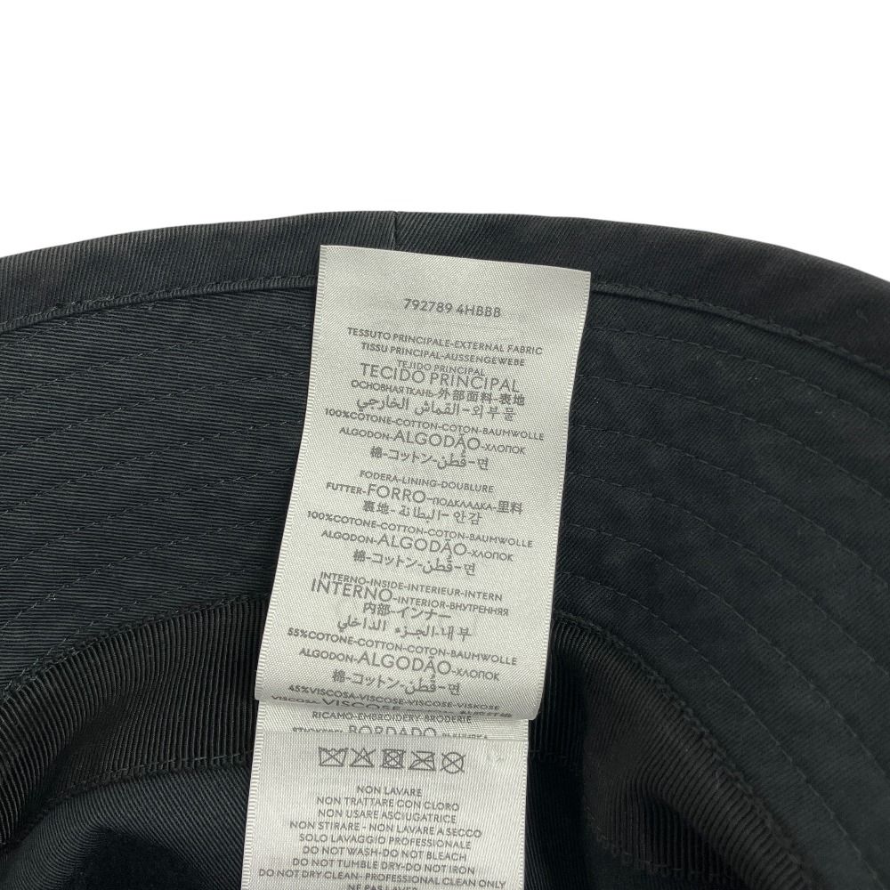 Gucci Bucket Hat Logo Embroidery M 58 Black — view 4