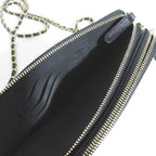 Chanel Deauville Caviar Leather Chain Wallet Shoulder Bag Black — view 8