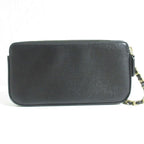 Chanel Deauville Caviar Leather Chain Wallet Shoulder Bag Black — view 2
