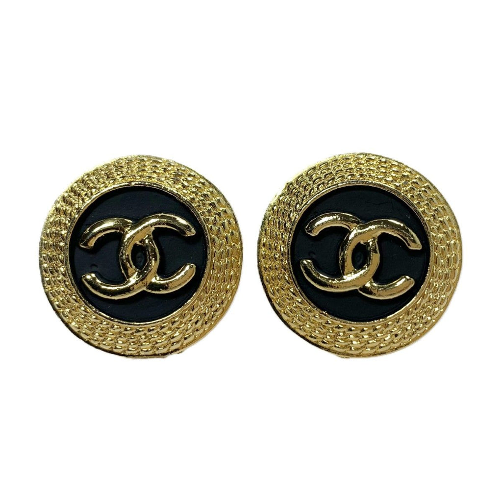Chanel CC Logo Clip on Vintage Earrings