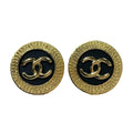 Chanel CC Logo Clip on Vintage Earrings