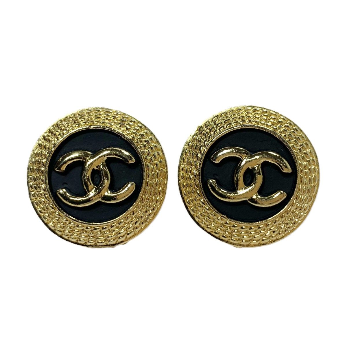 Chanel CC Logo Clip on Vintage Earrings