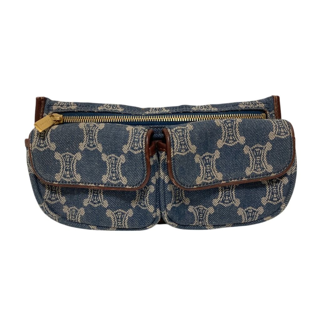 Celine Macadam Denim Waist Bag Blue