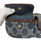 Celine Macadam Denim Waist Bag Blue — view 6