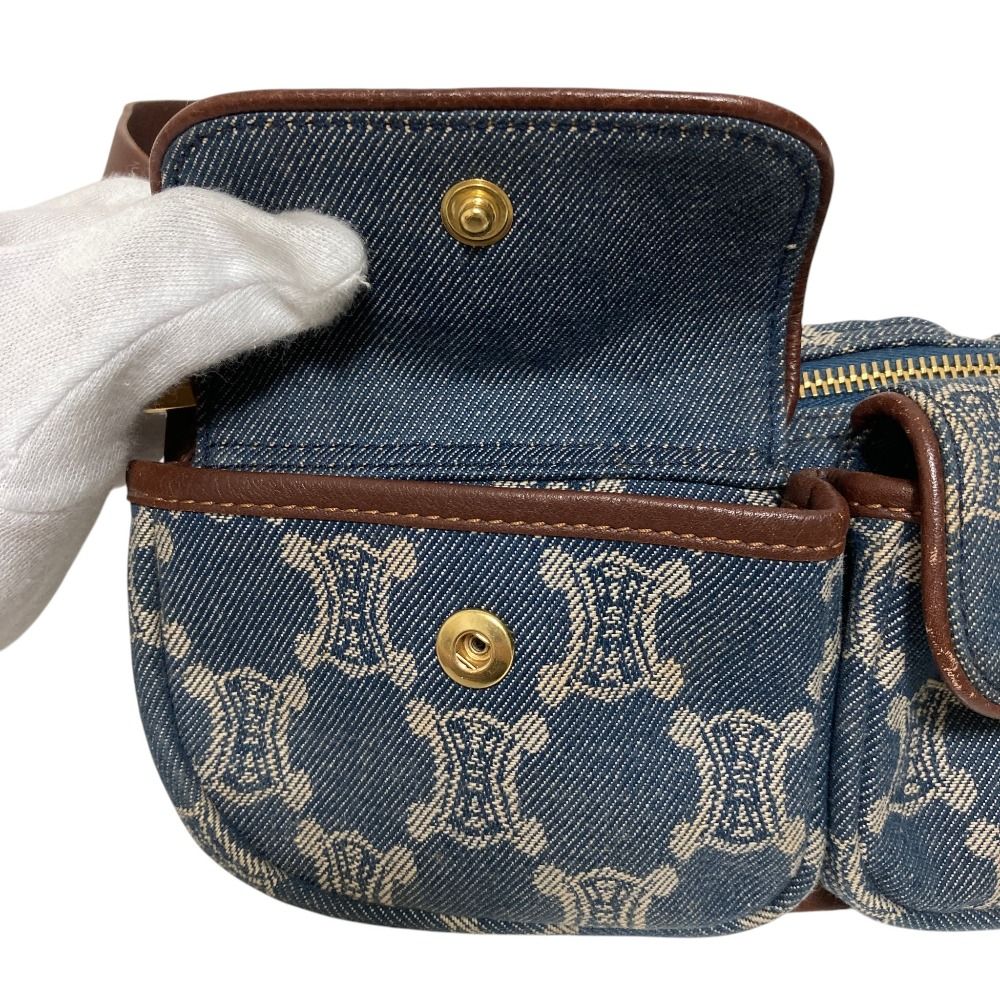 Celine Macadam Denim Waist Bag Blue — view 6