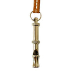 Hermes Chiffre Whistle Necklace Brown Silver