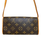Louis Vuitton Pochette Twin PM Monogram Shoulder Bag Brown — view 2