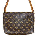 Louis Vuitton Musette Tango Monogram Shoulder Bag Brown