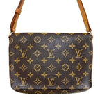 Louis Vuitton Musette Tango Monogram Shoulder Bag Brown