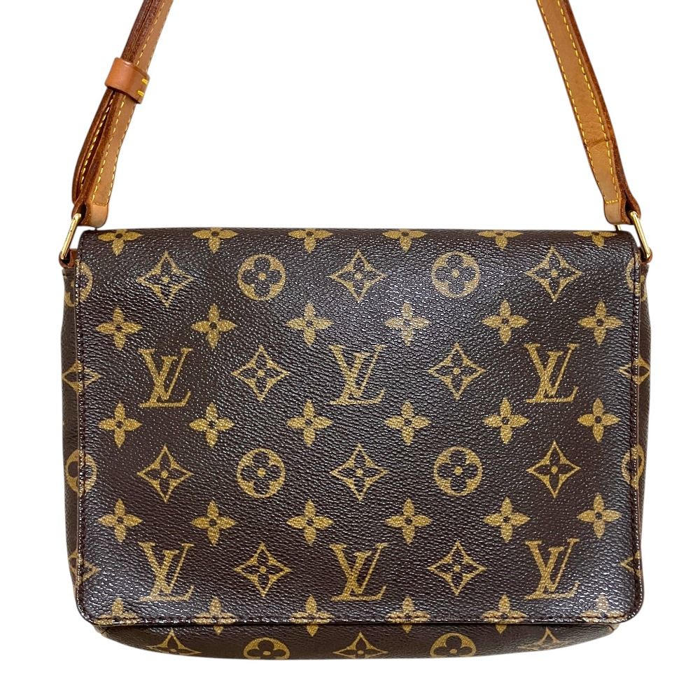 Louis Vuitton Musette Tango Monogram Shoulder Bag Brown