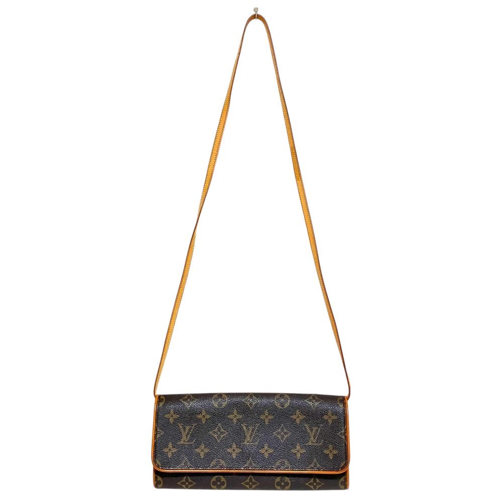 Louis Vuitton Monogram Pochette Twin GM Shoulder Bag Brown — view 3
