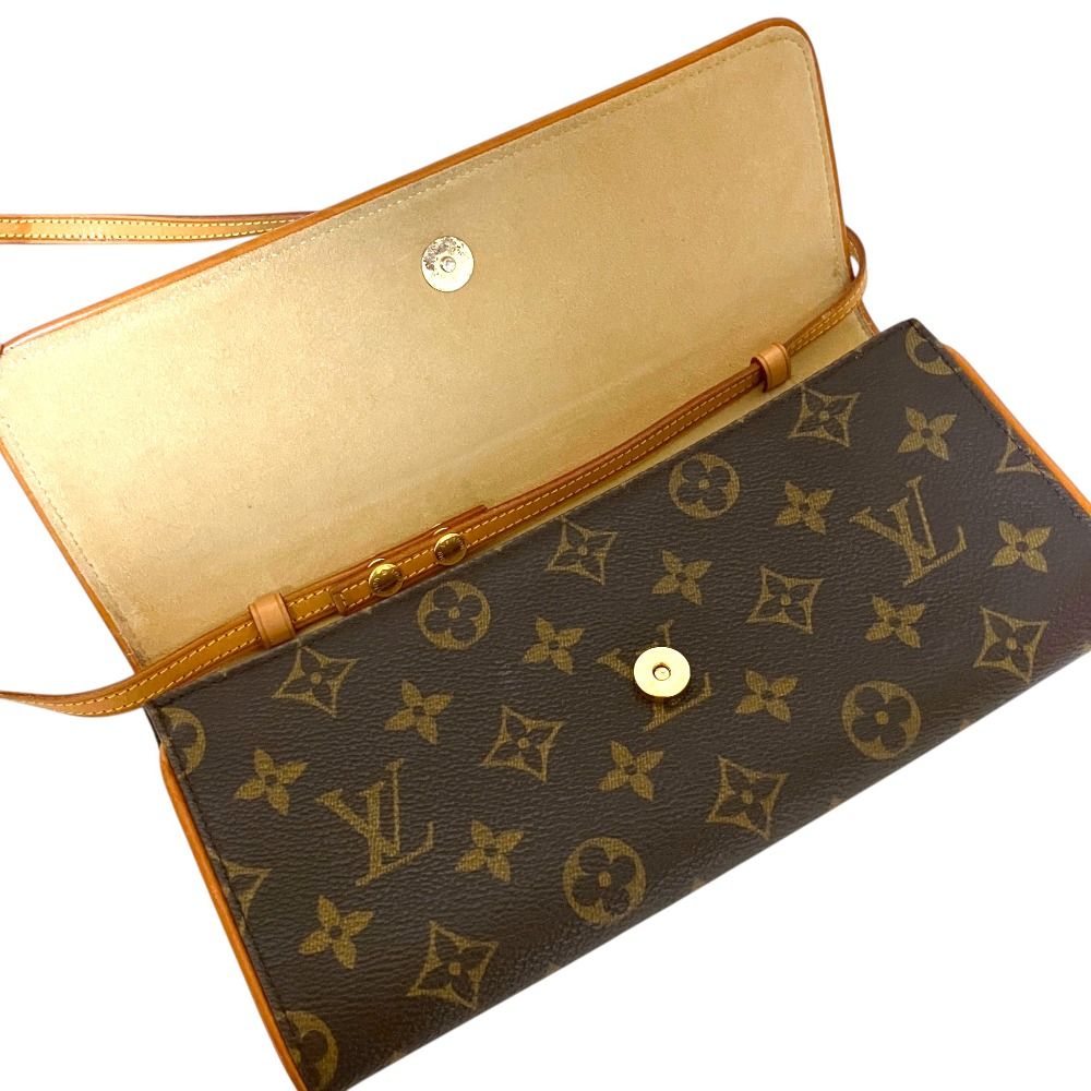 Louis Vuitton Monogram Pochette Twin GM Shoulder Bag Brown — view 6