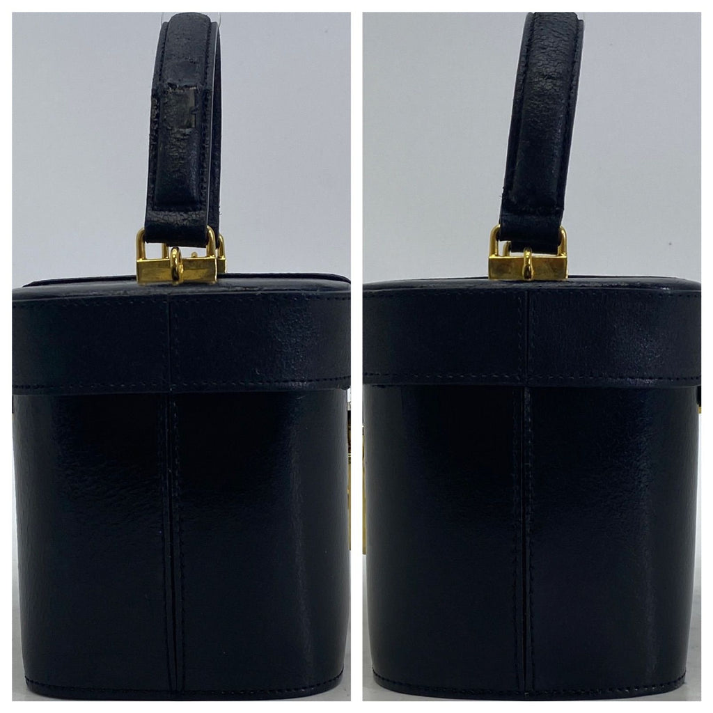 Fendi Vanity Bag Vintage Style Leather Black — view 4