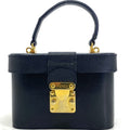 Fendi Vanity Bag Vintage Style Leather Black