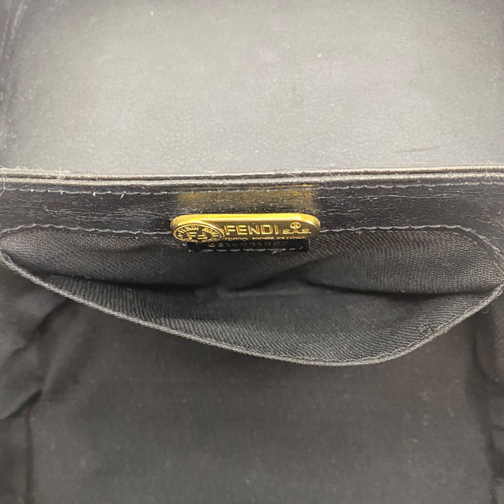 Fendi Vanity Bag Vintage Style Leather Black — view 7