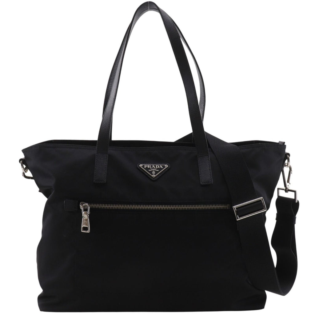 Prada 2-Way Shoulder Nylon Black Tote Bag