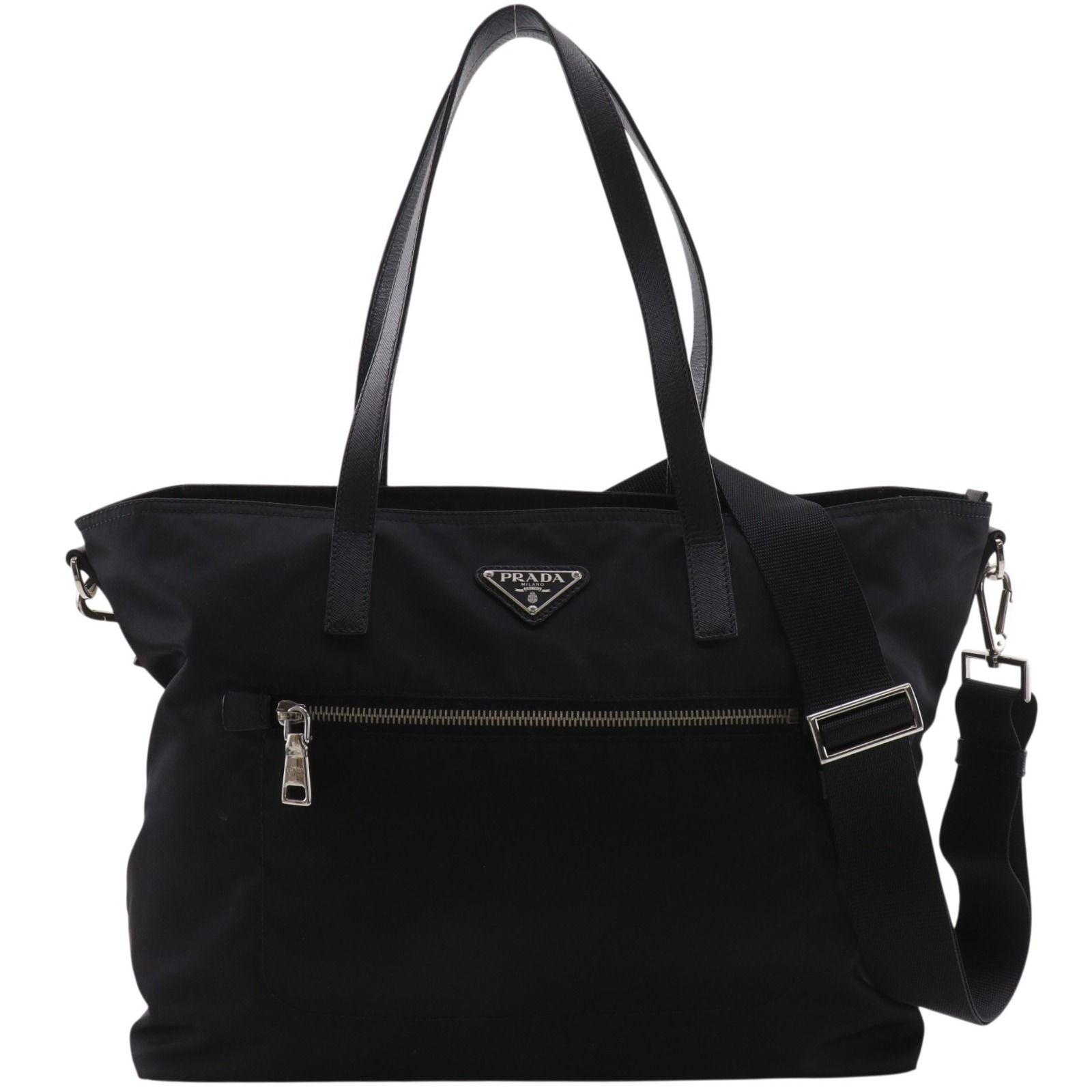Prada 2-Way Shoulder Nylon Black Tote Bag
