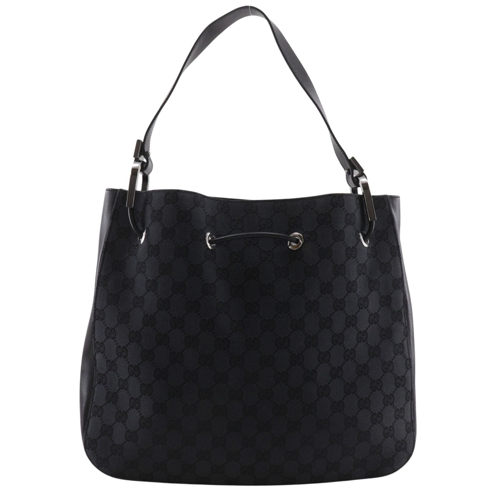 Gucci GG Canvas Black Shoulder Bag