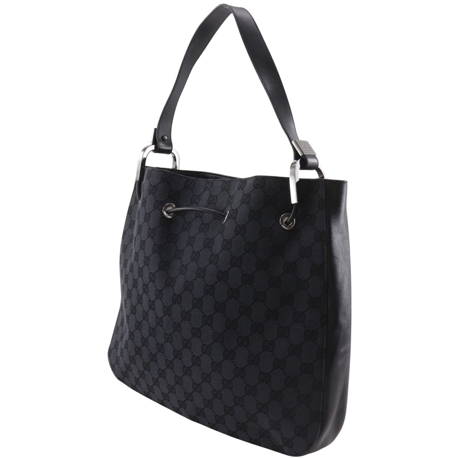 Gucci GG Canvas Black Shoulder Bag — view 2