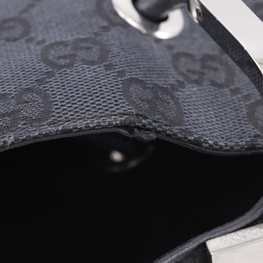 Gucci GG Canvas Black Shoulder Bag — view 8