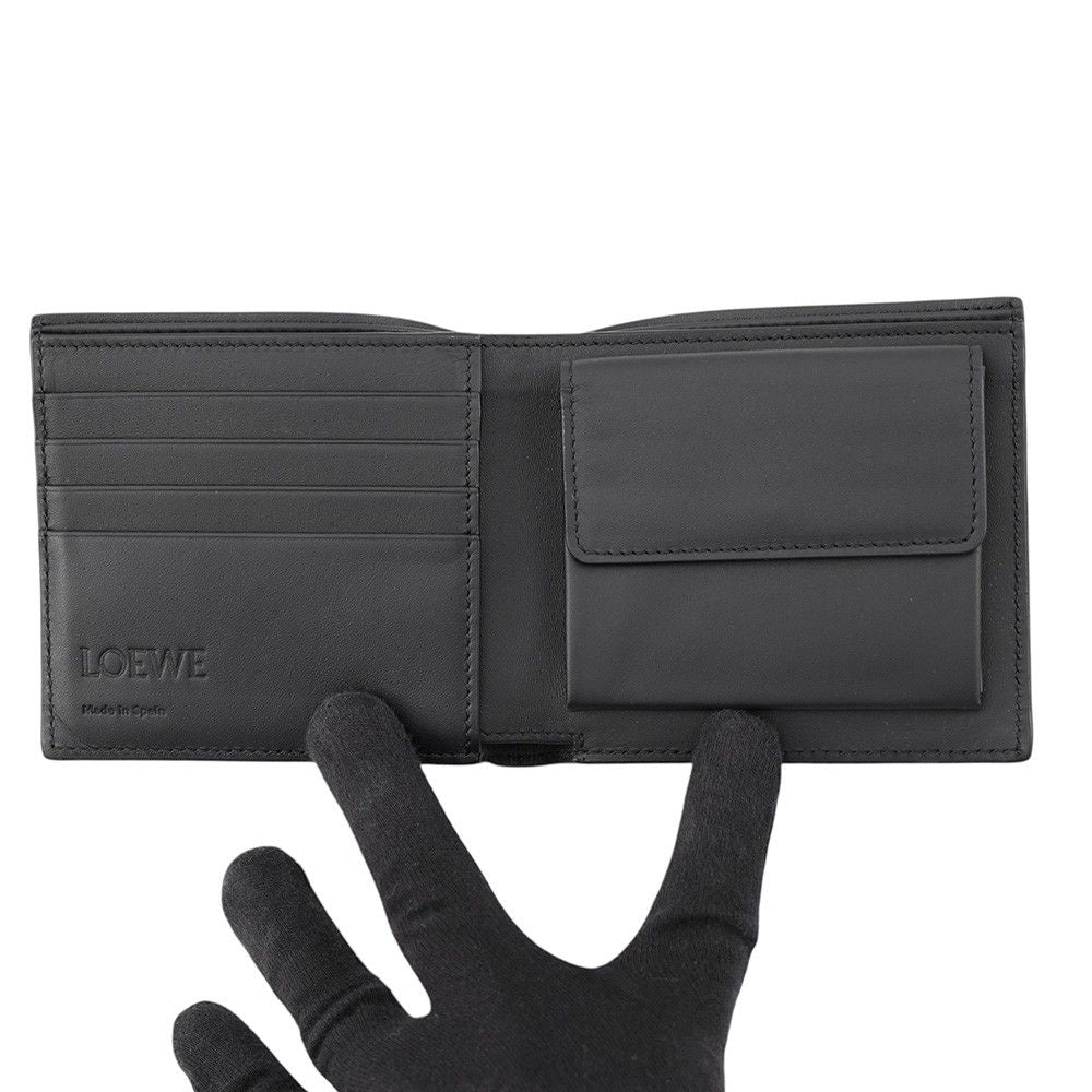 Loewe Bifold Wallet Coin Soft Grain Calf Leather Black — view 4