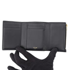 Celine Trifold Wallet Fine Strap Nino Leather Black — view 4