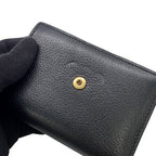 Celine Trifold Wallet Fine Strap Nino Leather Black — view 7