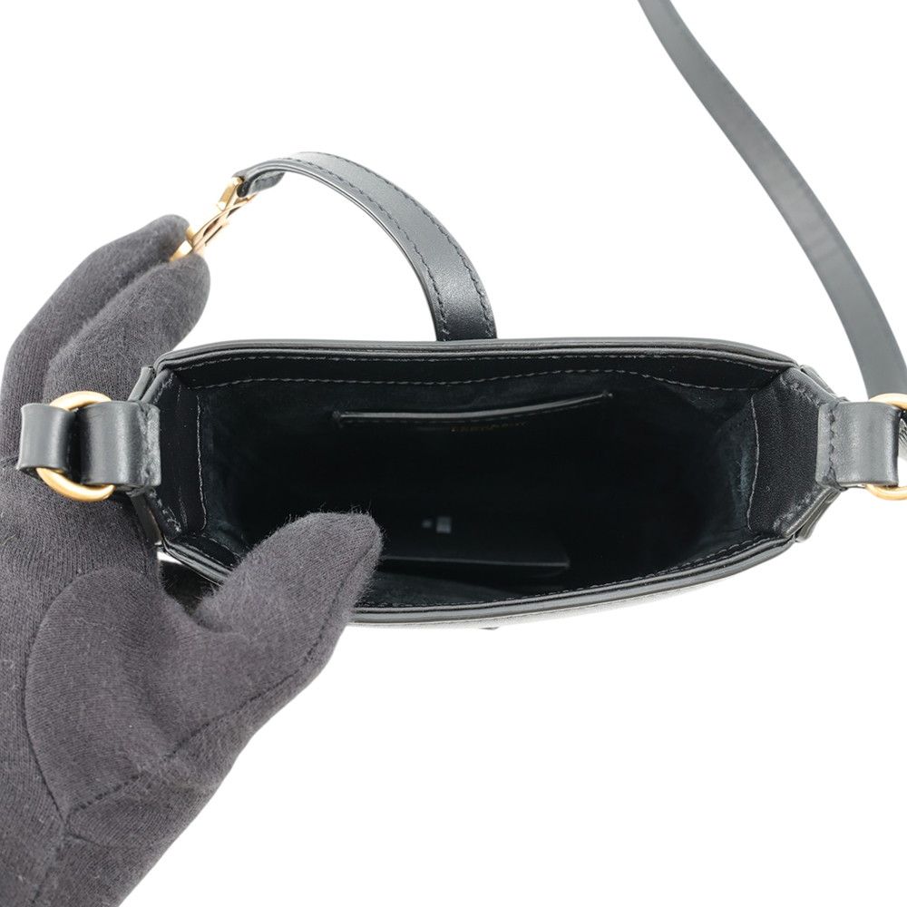 Saint Laurent Paris Shoulder Bag Mini Vertical Calf Leather Black — view 5