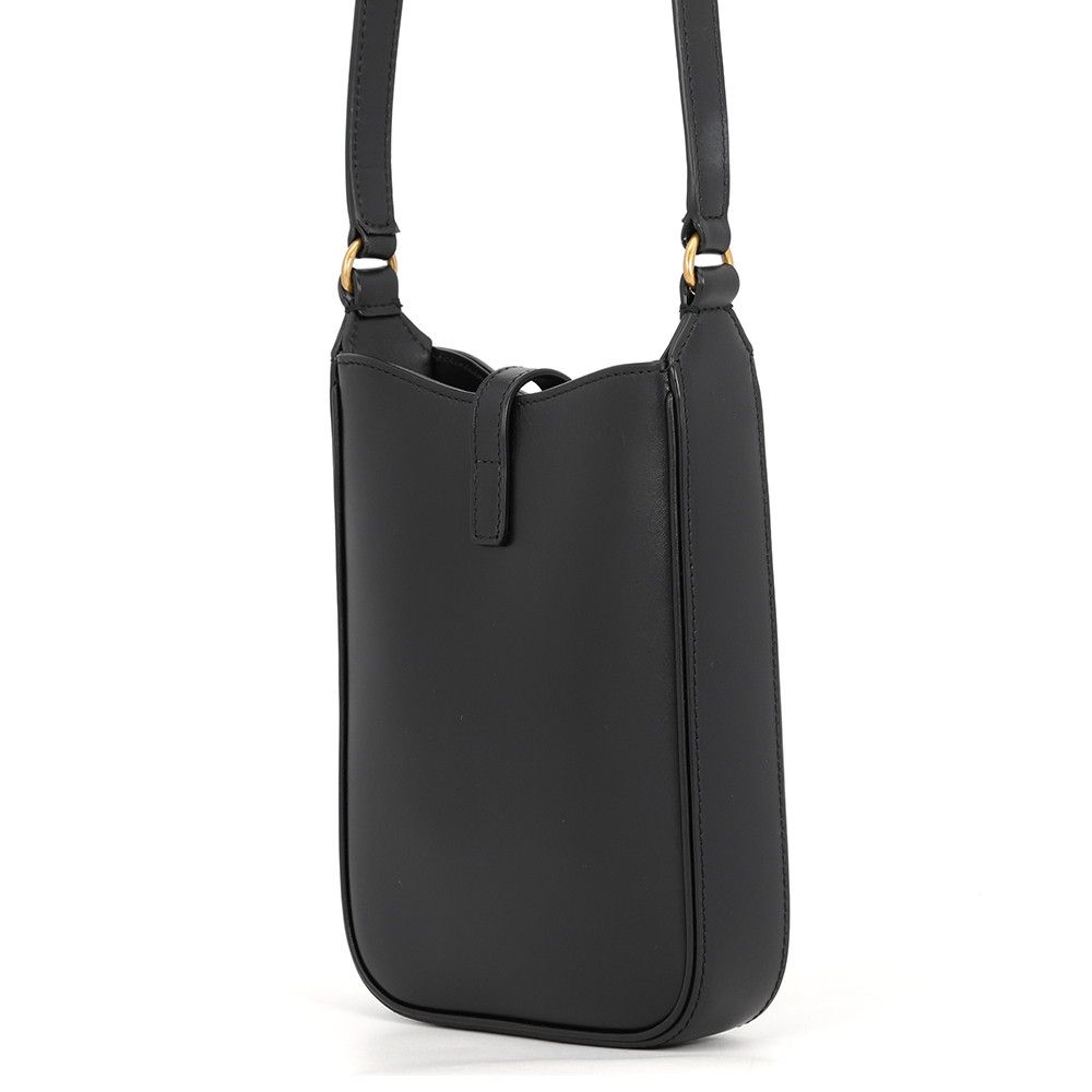 Saint Laurent Paris Shoulder Bag Mini Vertical Calf Leather Black — view 2