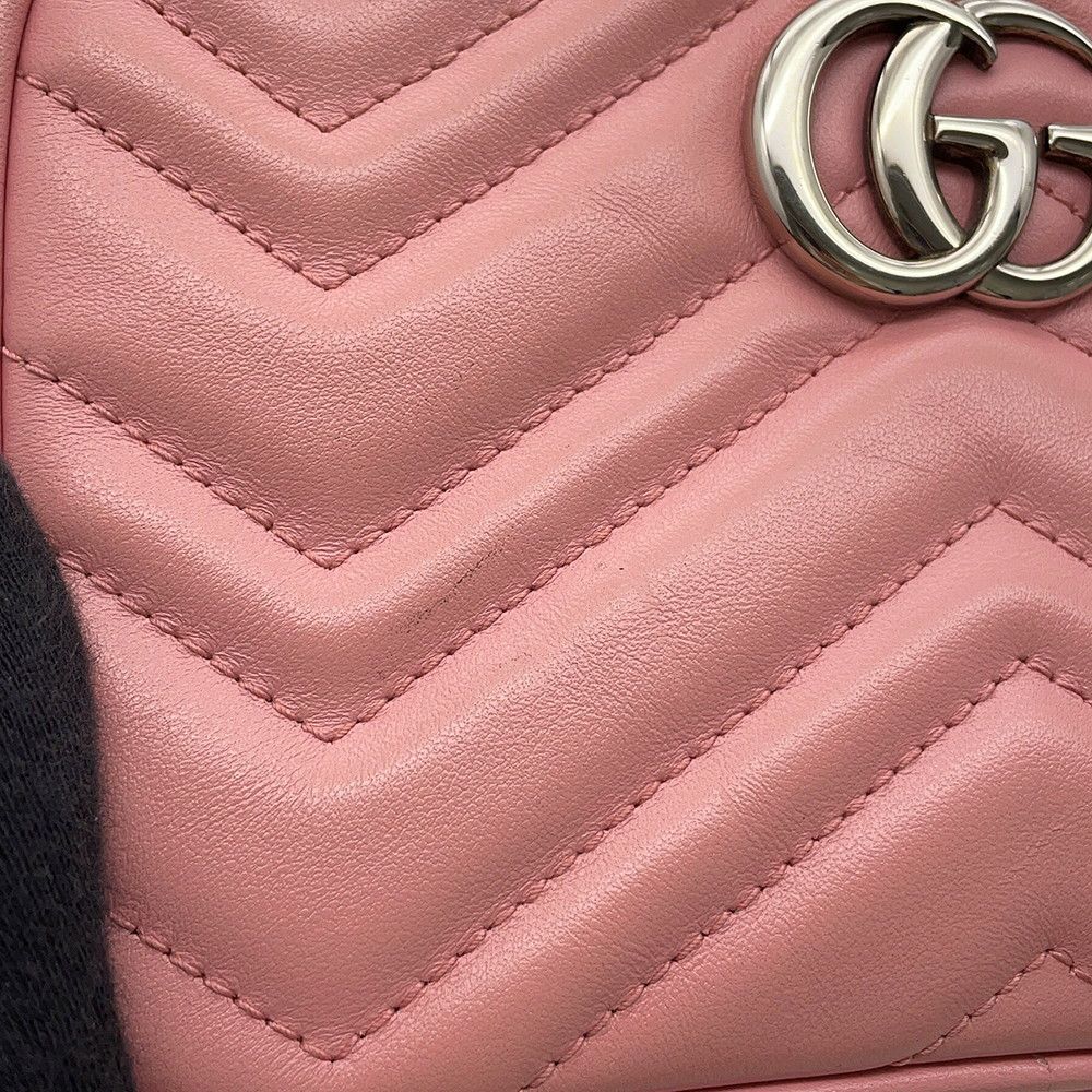 Gucci Chain Shoulder Bag Mini GG Marmont Leather — view 7