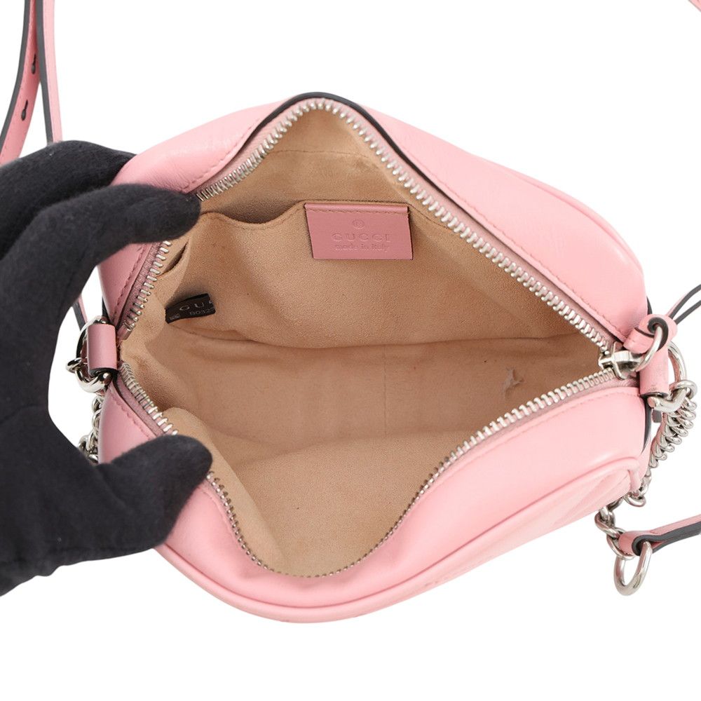 Gucci Chain Shoulder Bag Mini GG Marmont Leather — view 5