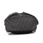 Fendi Backpack Drawstring FF Jacquard Leather Black — view 3
