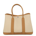 Hermes Tote Bag Garden Party TPM Beton Biscuit Silver Negonda Towal Military