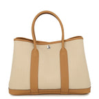 Hermes Tote Bag Garden Party TPM Beton Biscuit Silver Negonda Towal Military