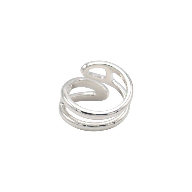 Hermes Chaine D'ancre Punk PM Rin 55 Ring 925 Sterling Silver W/silver Box — view 5