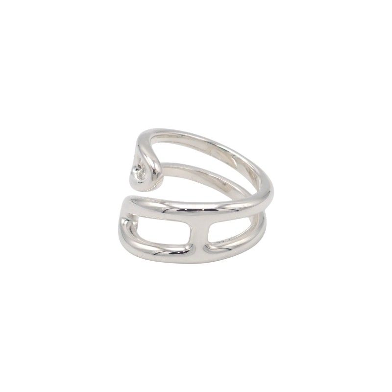 Hermes Chaine D'ancre Punk PM Rin 55 Ring 925 Sterling Silver W/silver Box — view 3