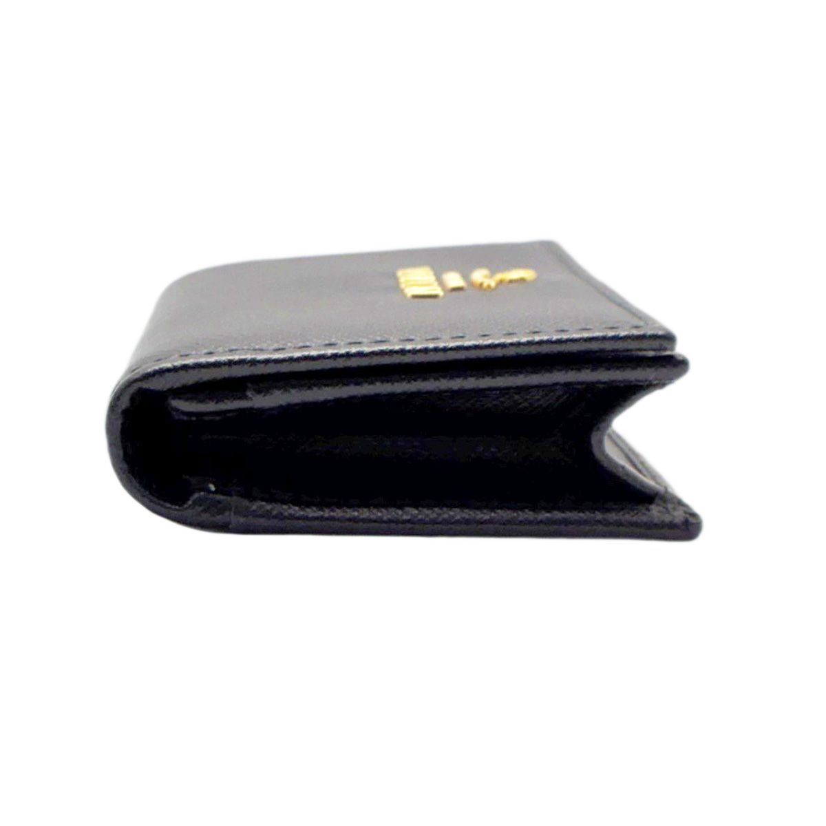 Prada Card Case Business Saffiano Leather Black — view 6
